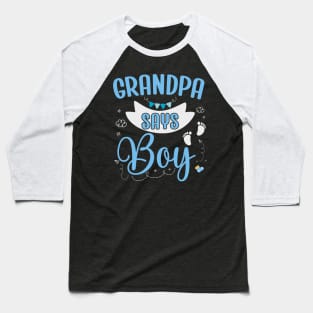 Grandpa says Boy cute baby matching family party Baseball T-Shirt